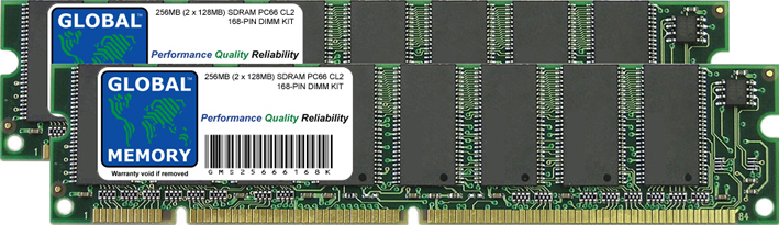 256MB (2 x 128MB) SDRAM PC66 66MHz 168-PIN DIMM MEMORY RAM KIT FOR SONY DESKTOPS